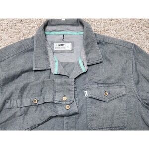 Jetty Men's Gray Casual Button-Down Shirt with Chest Pocket